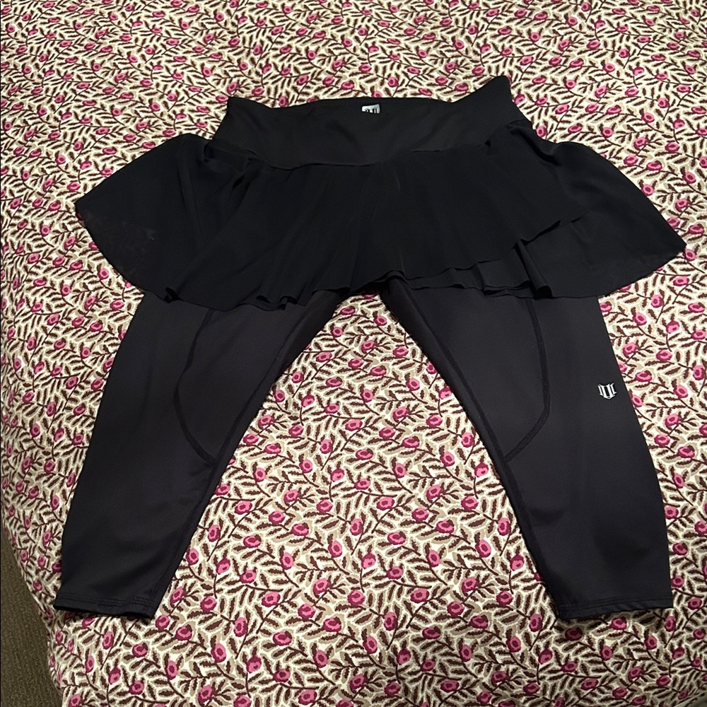 Black Skirted Leggings